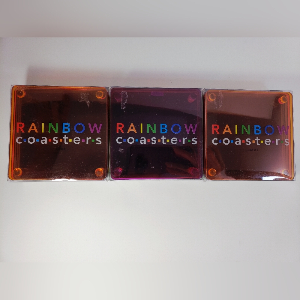 18 RAINBOW 🌈 Coasters - Three Sets Of 6